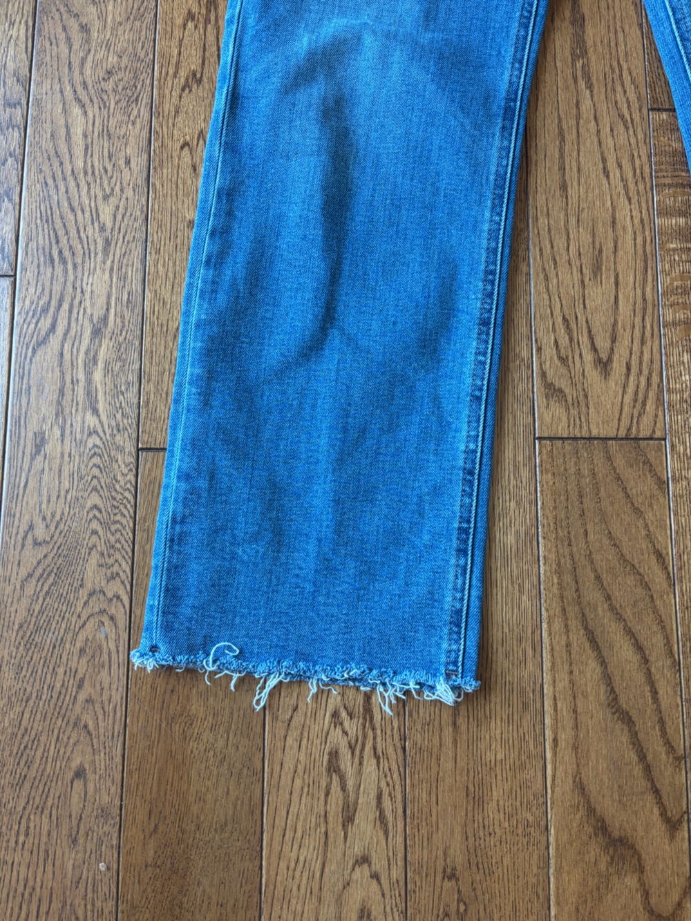 Quince Bella Stretch Straight Jeans in Twilight Blue Fray Regular 28 - Picture 12 of 17